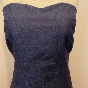 Strapless denim dress